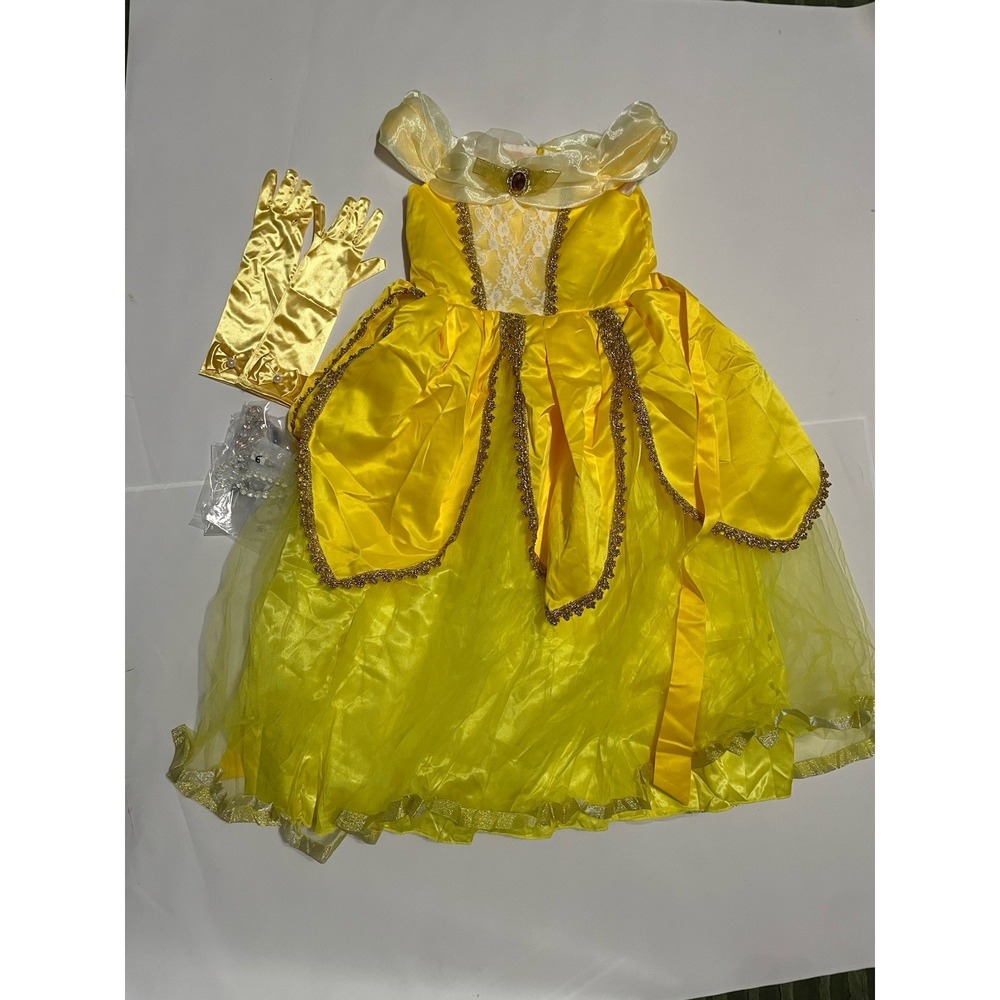 Disney Belle Princess Dress Halloween Costume Party Size 9 140 Cm Role Play